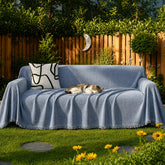 Chenille Blanket Herringbone Tassel Outdoor Garden Sofa Cover Sofa Throw Blanket