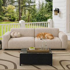 Elegant Chenille All-Seasons Anti-Scratch Full Wrap Stretch Outdoor Garden Sofa Cover