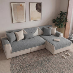Waterproof Antimicrobial Simple Chenille Fabric Anti-scratch Corner Couch Cover