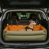 Large Deluxe Faux Leather Dog Car Seat Booster Bed - Roadtrip