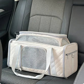 Classic Diamond Pattern Portable Large-Capacity Expandable Pet Carrier Bag Cat Carrier Dog Carrier