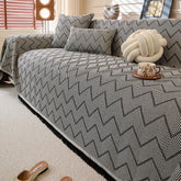 Faux Linen Scratch-Resistant Furniture Protector Sofa Blanket Sofa Cover Sofa Throws