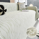 Leaf Pattern Cooling Ice Silk Sofa Protection Large Sofa Throw Blanket Sofa Cover