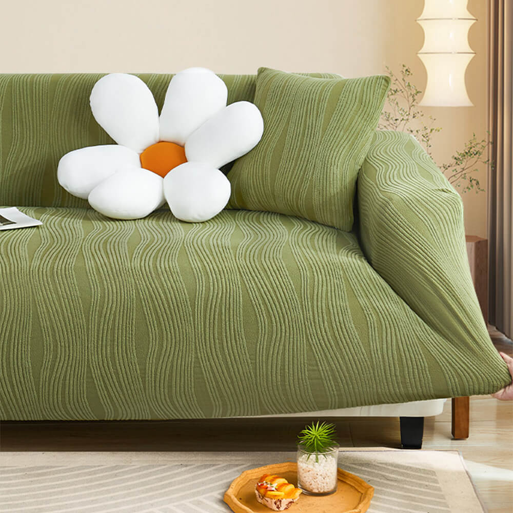 Jacquard Stretch Full-Coverage Armchair Covers Settee Covers Anti-scratch Sofa Cover