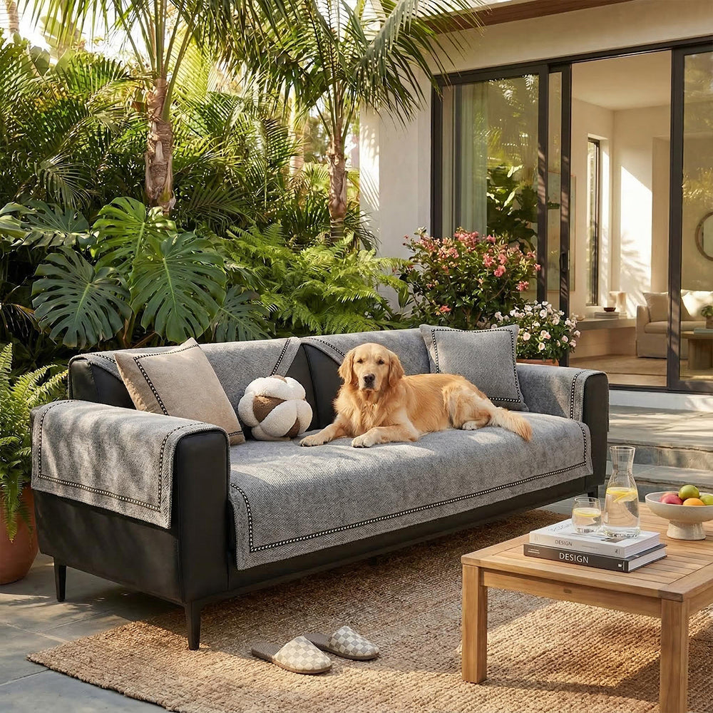 Simple Modern Jacquard High-Weight Non-Slip Chenille Outdoor Garden Sofa Cover
