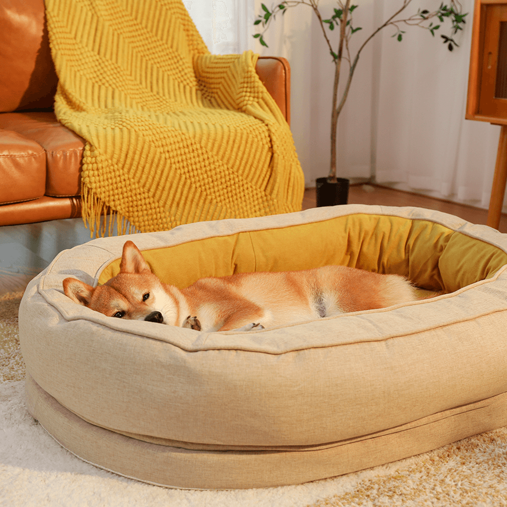 Orthopedic Garden Outdoor Dog Bed Machine Washable Dog Bed Calming Bed - Donut