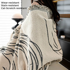 Minimalist Chenille Reversible Cat-Scratch Resistant Non-Slip Sofa Cover Sofa Throws
