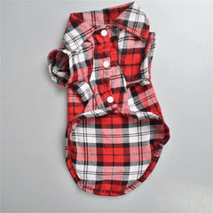 Classic Plaid Dog Shirt - Cosy and Stylish for Every Occasion