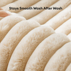 Plush Ribbed Bolster Fitted Sheet Mattress Cover - Cozy Nest