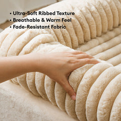 Plush Ribbed Bolster Fitted Sheet Mattress Cover - Cozy Nest