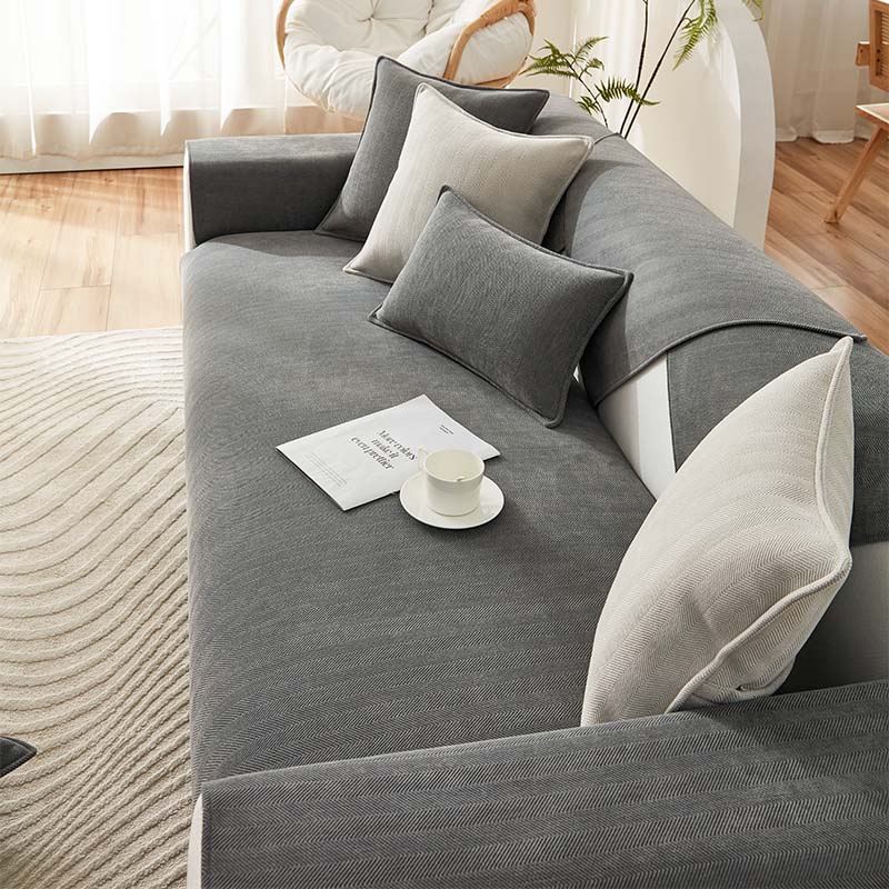 Waterproof All-season Stain-resistant Durable Corner Sofa Cover - Retro