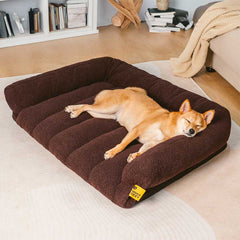 Large Soft Supportive Headrest Orthopaedic Dog Sofa Bed - Cloudy Napper