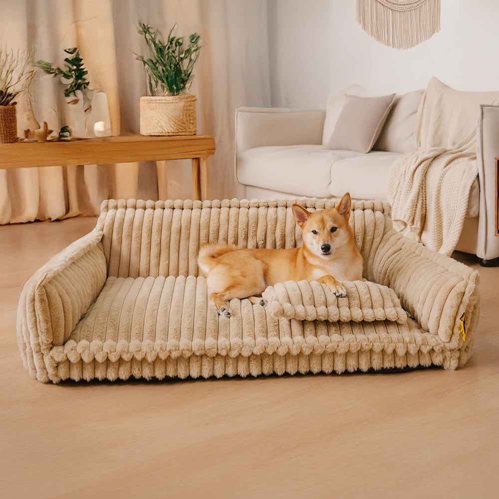 Bed Cover - Large Washable Fluffy Orthopaedic Soft Dog Sofa Bed