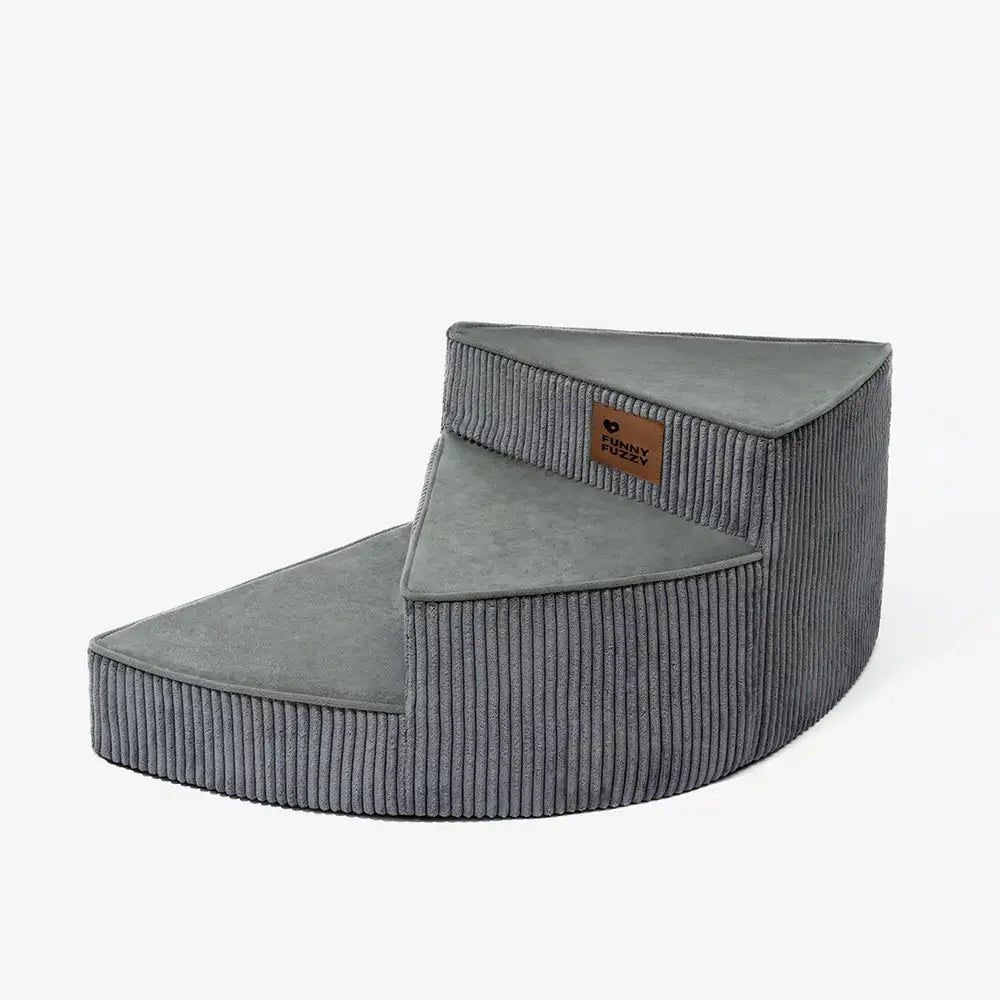 Cozy Corduroy Joint-Friendly Removable Spiral Pet Stairs - Pet-Friendly Bedroom