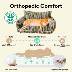 Orthopedic All-season Dog Sofa Bed Boucle Dog Bed - Funnyfuzzy SnugNest