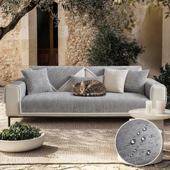 Waterproof Antimicrobial Simple Chenille Fabric Anti-scratch Outdoor Garden Sofa Cover