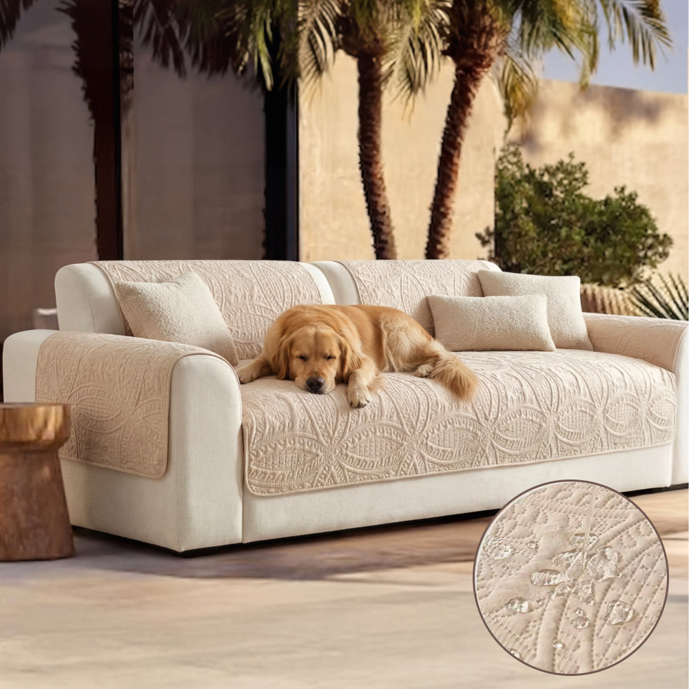 Water-Repellent Brushed Fabric All-Season Breathable Non-Slip Outdoor Garden Sofa Cover