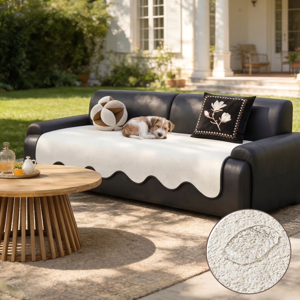 Water-repellent Teddy Fleece Non-Slip Straight Outdoor Garden Sofa Cover