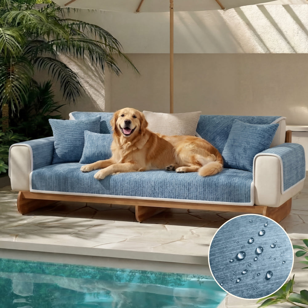 Waterproof Antimicrobial Simple Chenille Fabric Anti-scratch Outdoor Garden Sofa Cover
