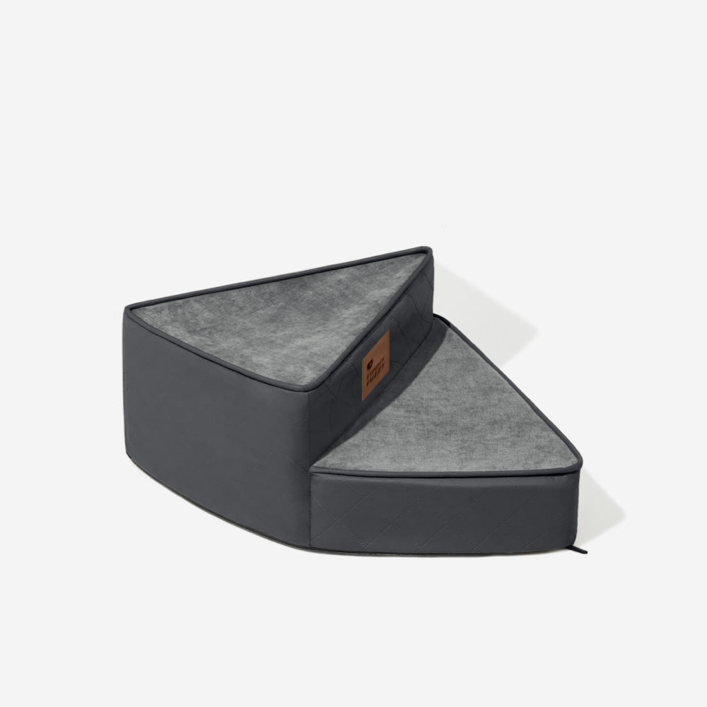 Luxe Water-repellent Faux Leather Removable Spiral Pet Stairs - Pet-Friendly Bedroom