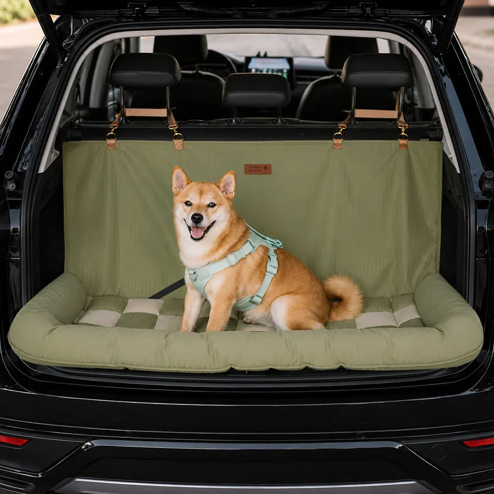 Travel Bolster Safety Back Seat Large Dog Car Seat Bed - Roadtrip