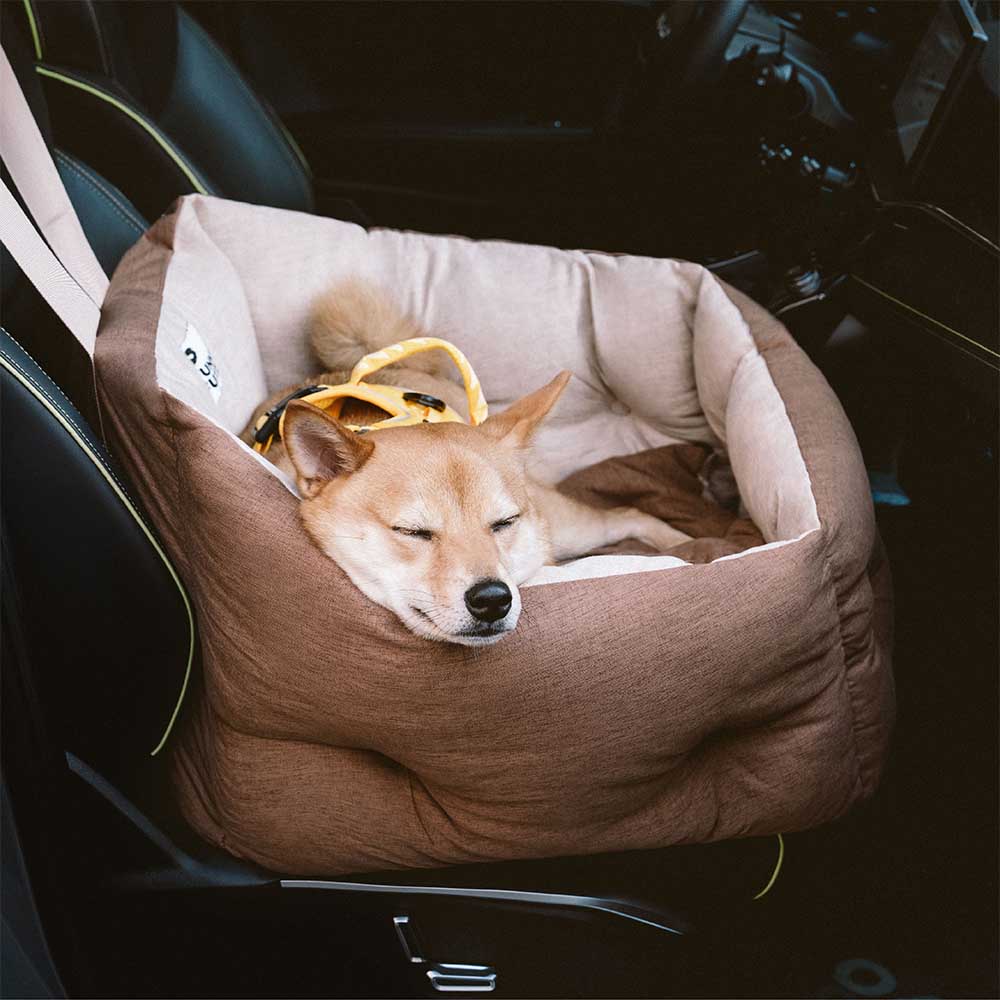 Waterproof ISOFIX Elevated & Thickened Dog Car Seat Bed with ISOFIX System