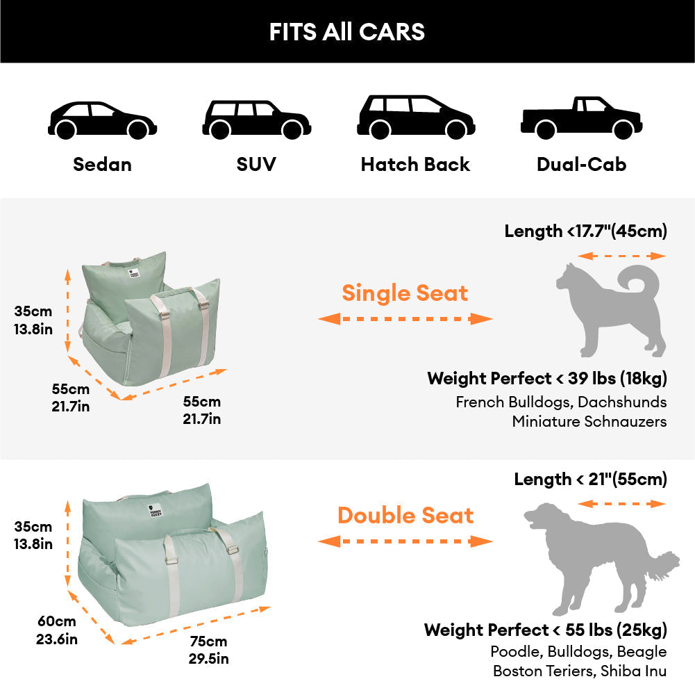 Waterproof Dog Car Seat Bed - Roadtrip