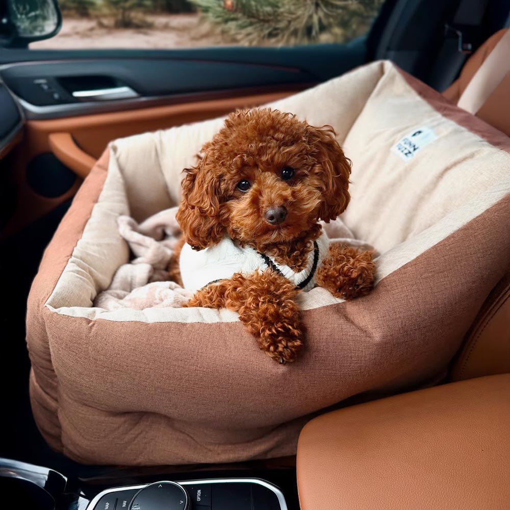 Waterproof ISOFIX Elevated & Thickened Dog Car Seat Bed with ISOFIX System