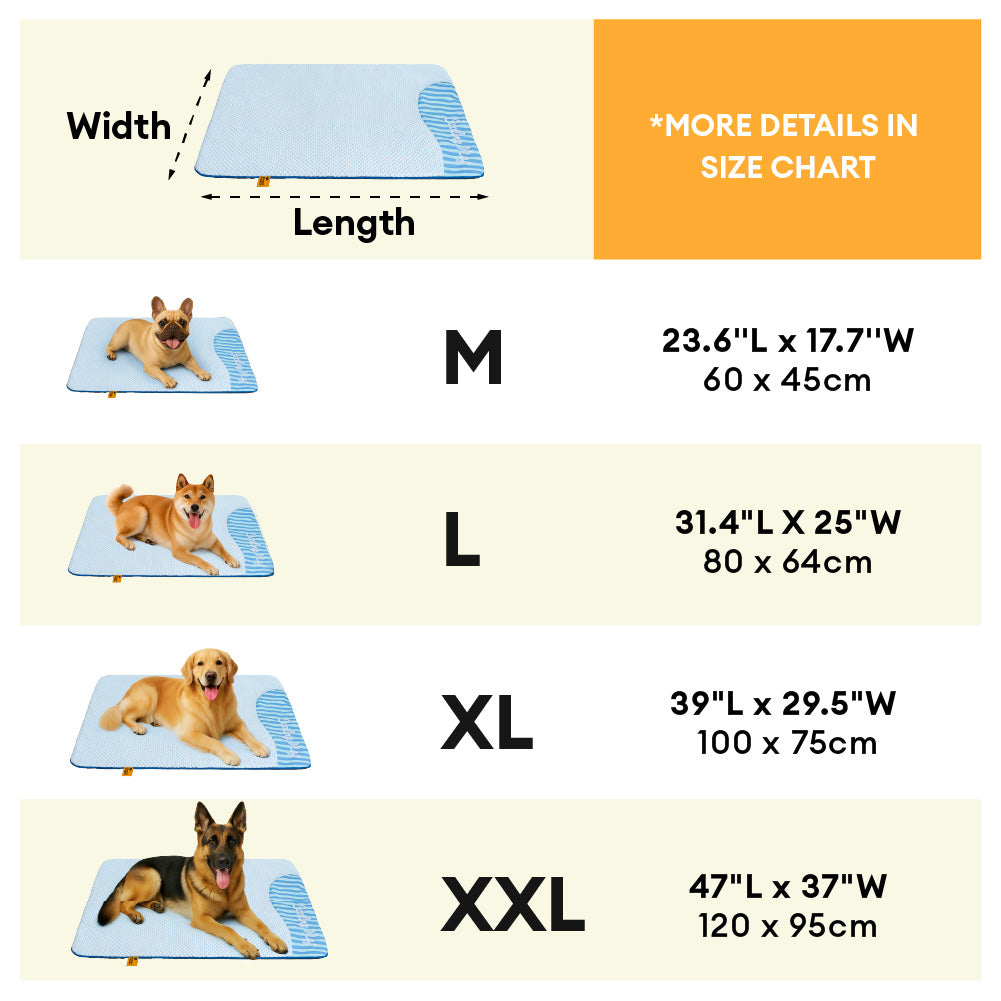 Large Washable Cooling Non-slip Dog Mat for Crate