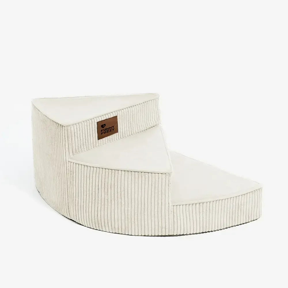 Cozy Corduroy Joint-Friendly Removable Spiral Pet Stairs - Pet-Friendly Bedroom