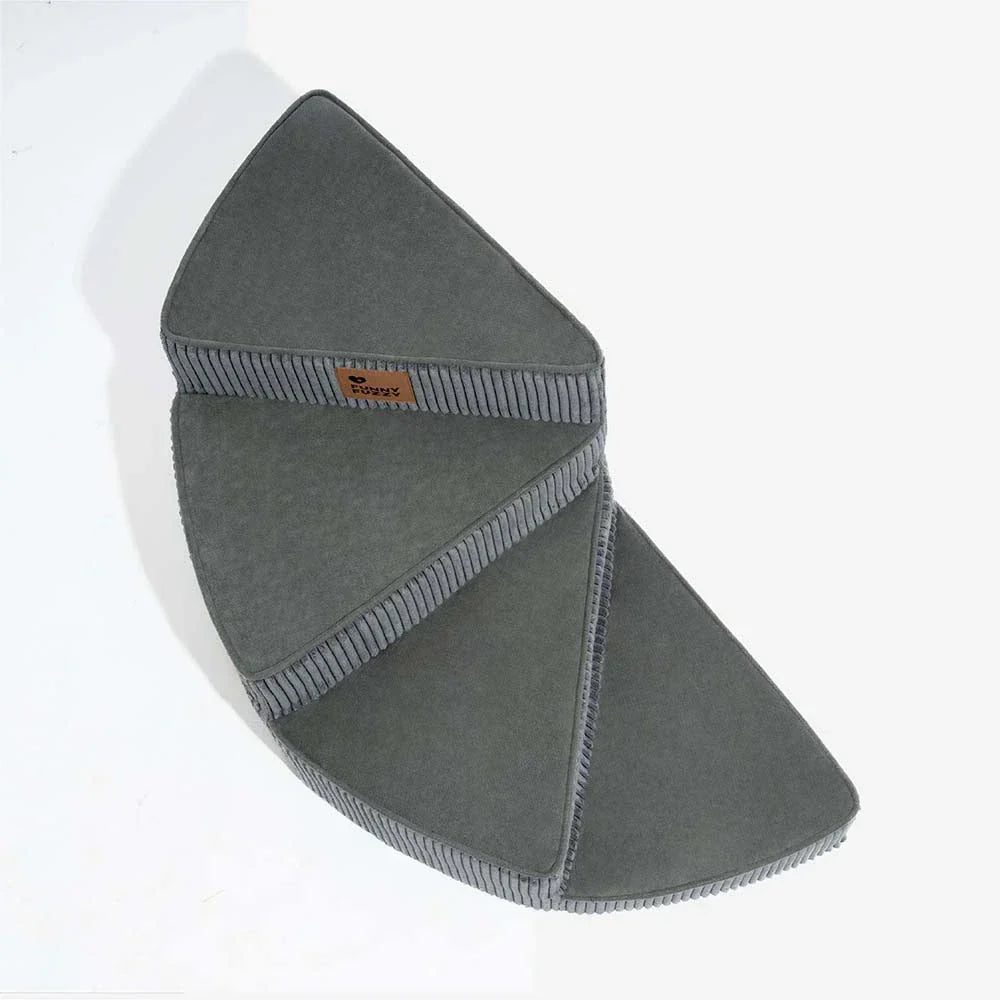 Cozy Corduroy Joint-Friendly Removable Spiral Pet Stairs - Pet-Friendly Bedroom