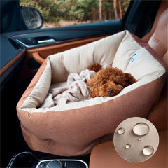 Waterproof ISOFIX Elevated & Thickened Dog Car Seat Bed with ISOFIX System
