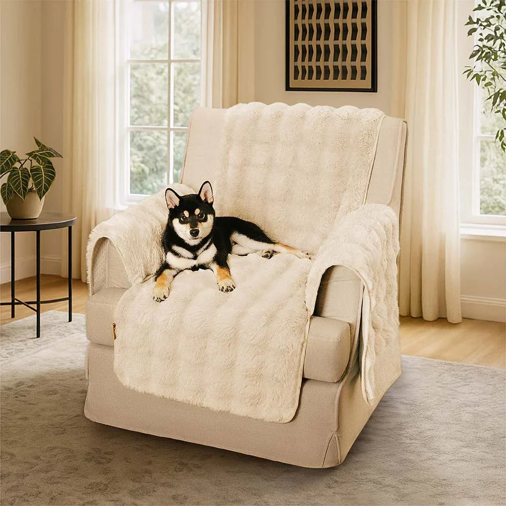 Water-resistant Fluffy Soft Furniture Protector Recliner Chair Covers Couch Covers