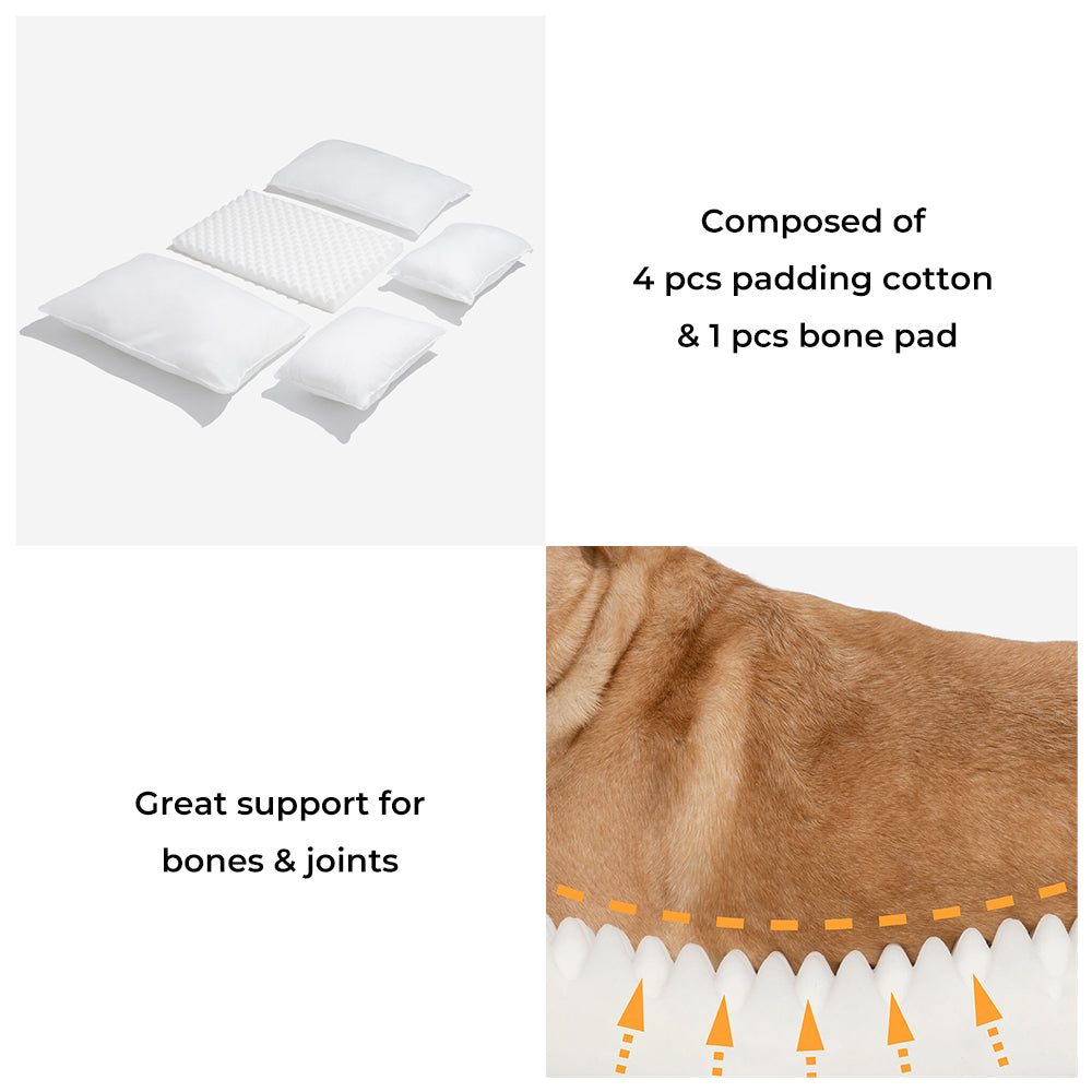 Trendy Striped Faux Lambswool Double Layer Dog & Cat Sofa Bed - Home Office
