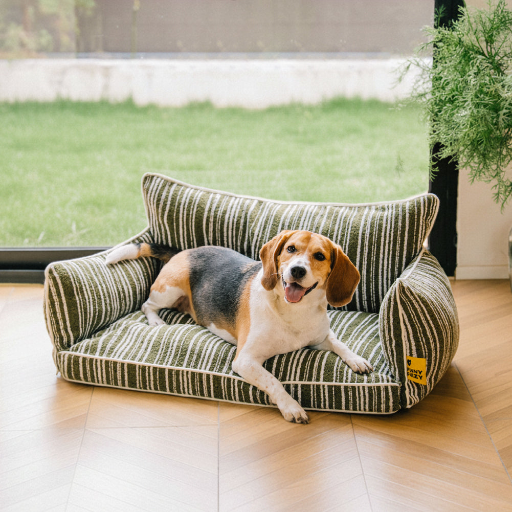 Orthopedic All-season Dog Sofa Bed Boucle Dog Bed - Funnyfuzzy SnugNest
