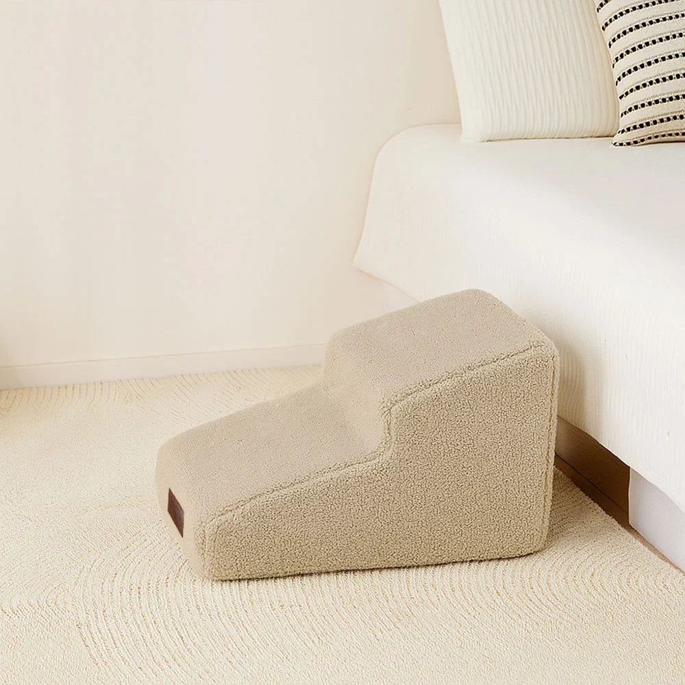 Climbing Aid for Bed and Couch Access Joint Protection Soft Dog Ramp Stairs - Pet-Friendly Bedroom