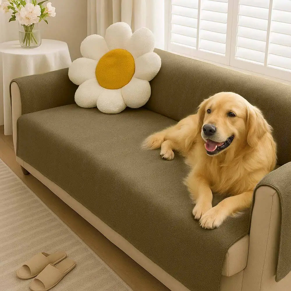 Waterproof Non-Slip Furniture Protector One-Piece Pet Sectional Couch Cover-Slipsafe