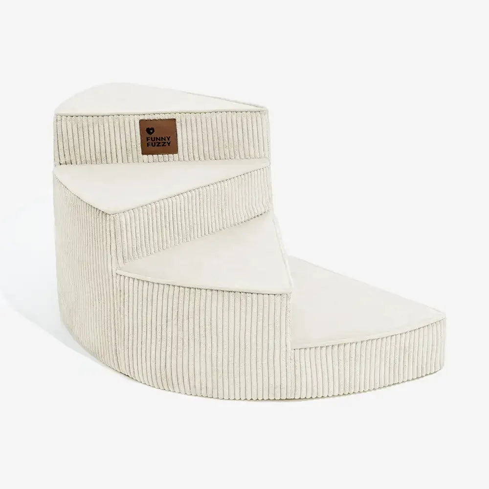 Cozy Corduroy Joint-Friendly Removable Spiral Pet Stairs - Pet-Friendly Bedroom