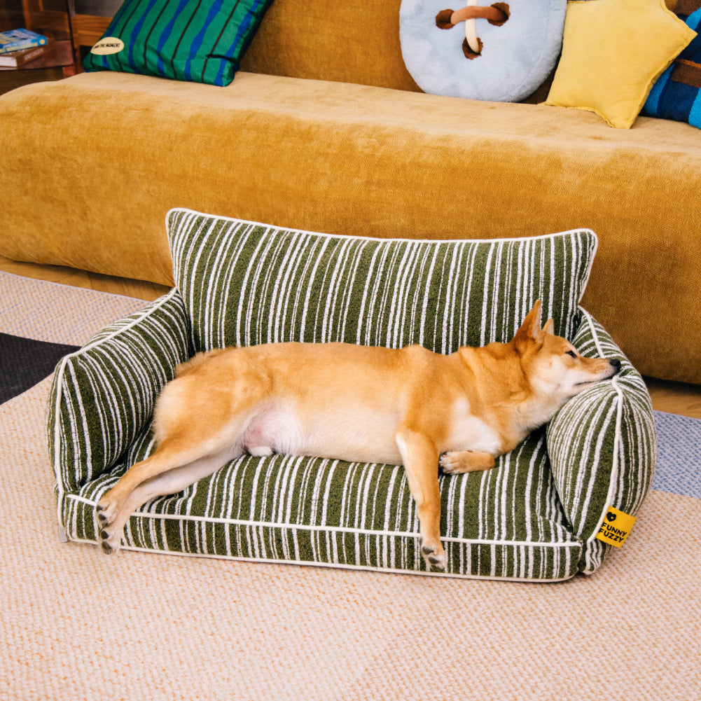 Orthopedic All-season Dog Sofa Bed Boucle Dog Bed - Funnyfuzzy SnugNest