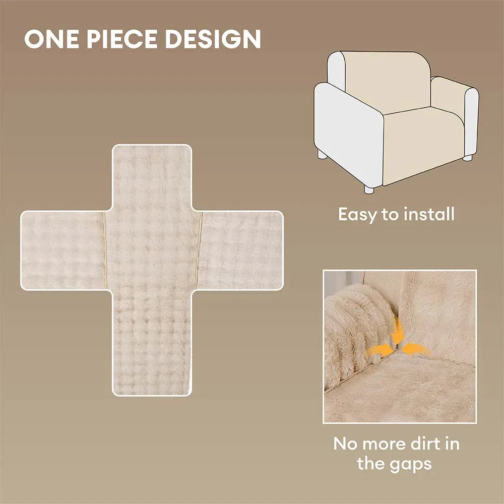 Water-resistant Fluffy Soft Furniture Protector Corner Couch Cover-EverDry