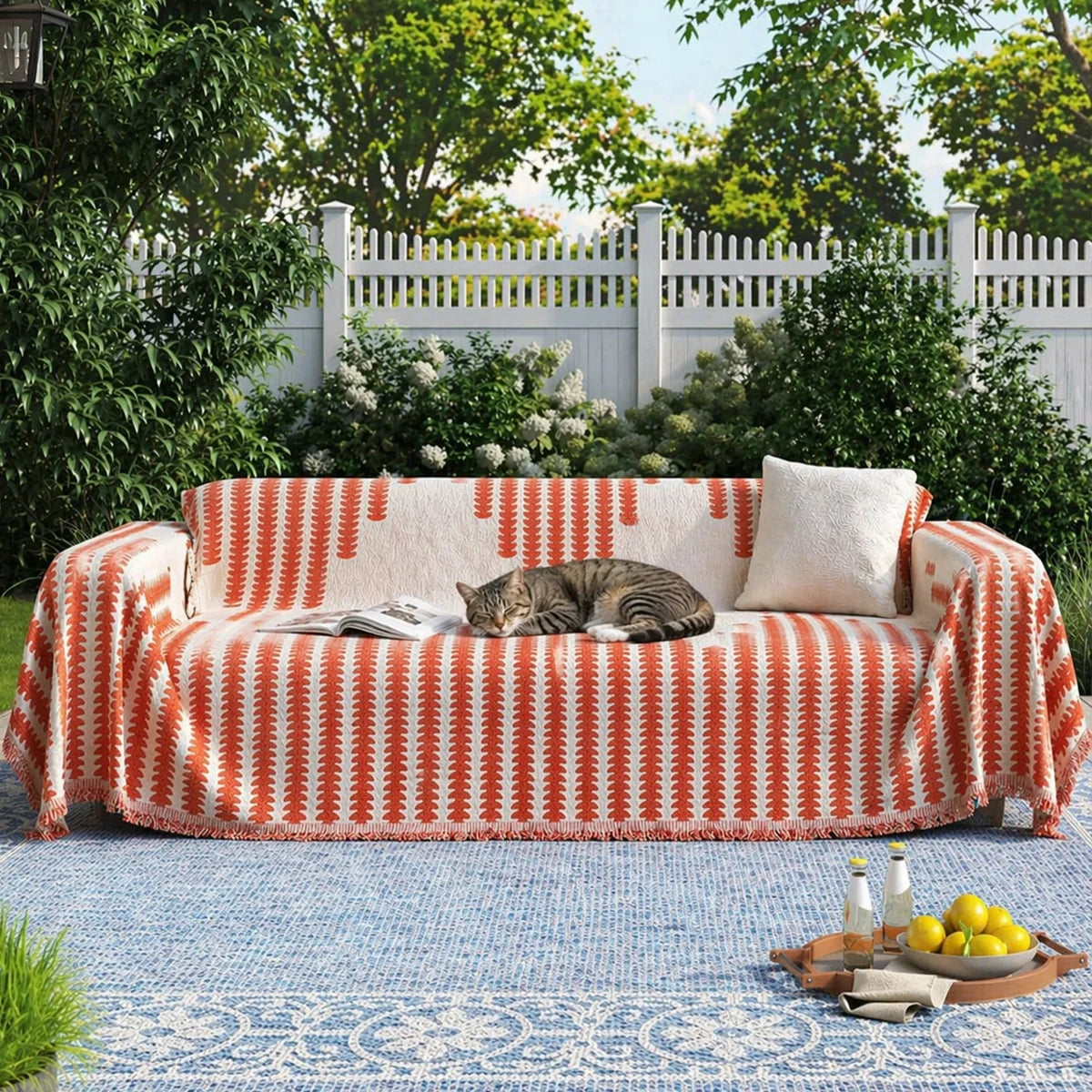 All-seasons Chenille Double-sided Anti-scratch Outdoor Garden Sofa Cover Sofa Throws