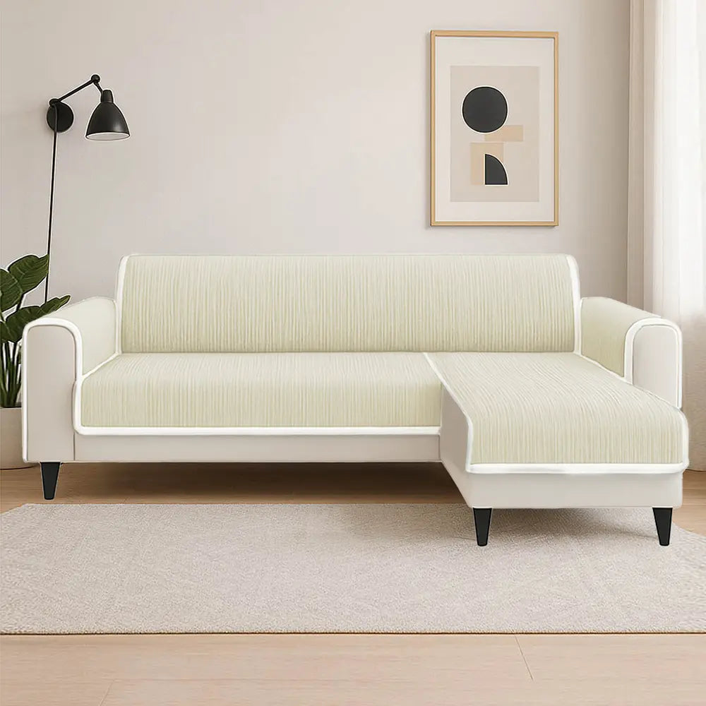All-Season Anti-Slip Striped Pet Rug Furniture Protector with Armrest Outdoor Garden Sofa Cover