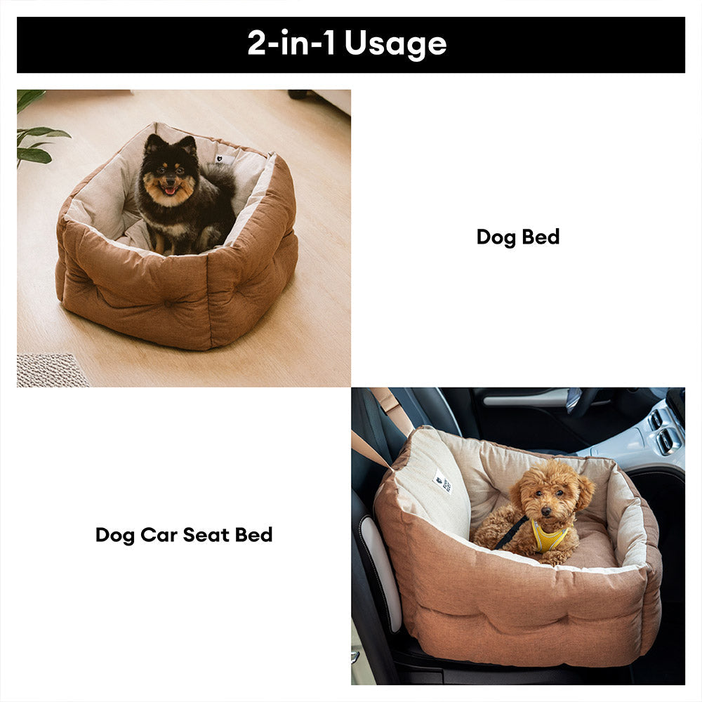 Waterproof ISOFIX Elevated & Thickened Dog Car Seat Bed with ISOFIX System