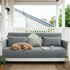 Solid Colour Chenille Anti-scratch Herringbone Outdoor Garden Sofa Cover