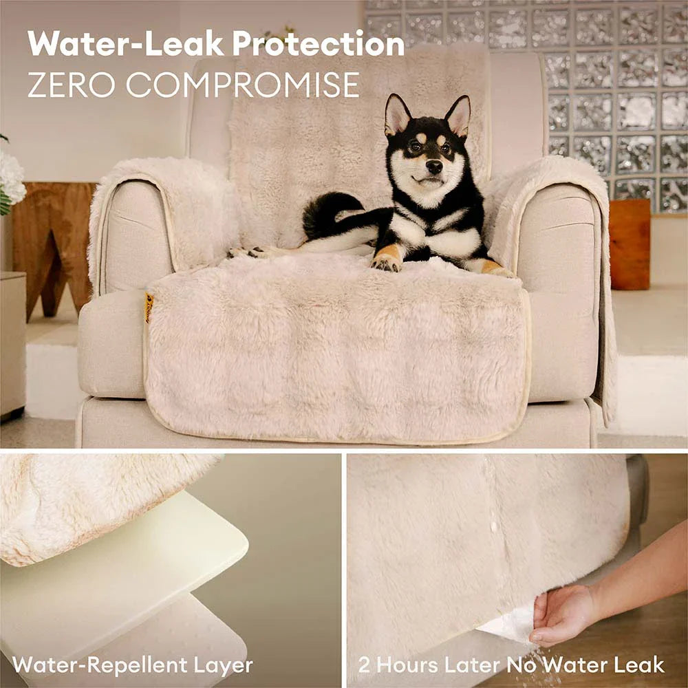 Water-resistant Fluffy Soft Furniture Protector Recliner Chair Covers Couch Covers