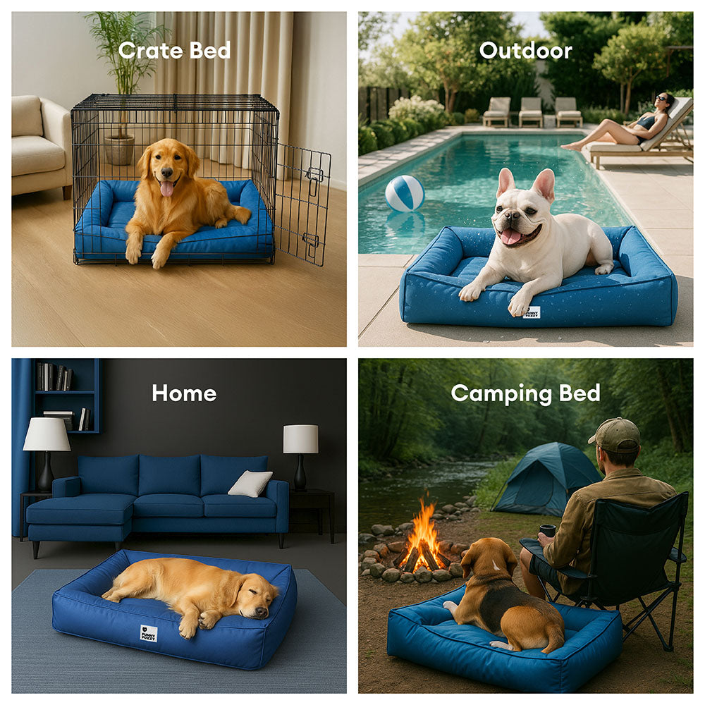 Fully Orthopedic Surround Support Waterproof Large Dog Bed - Pet-Friendly Bedroom