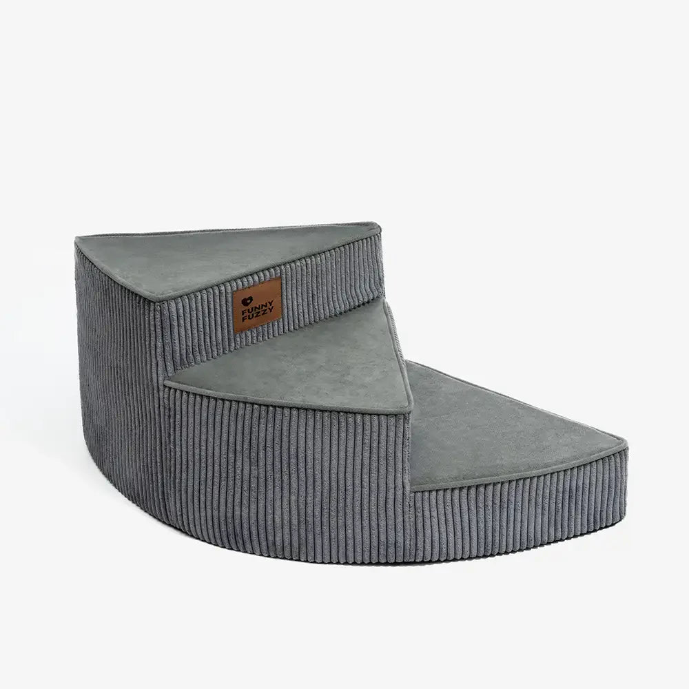 Cozy Corduroy Joint-Friendly Removable Spiral Pet Stairs - Pet-Friendly Bedroom