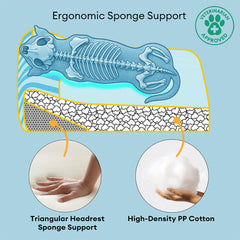 Extra Large Cooling Washable Rectangle Orthopaedic Dog Bed - Pet-Friendly Bedroom