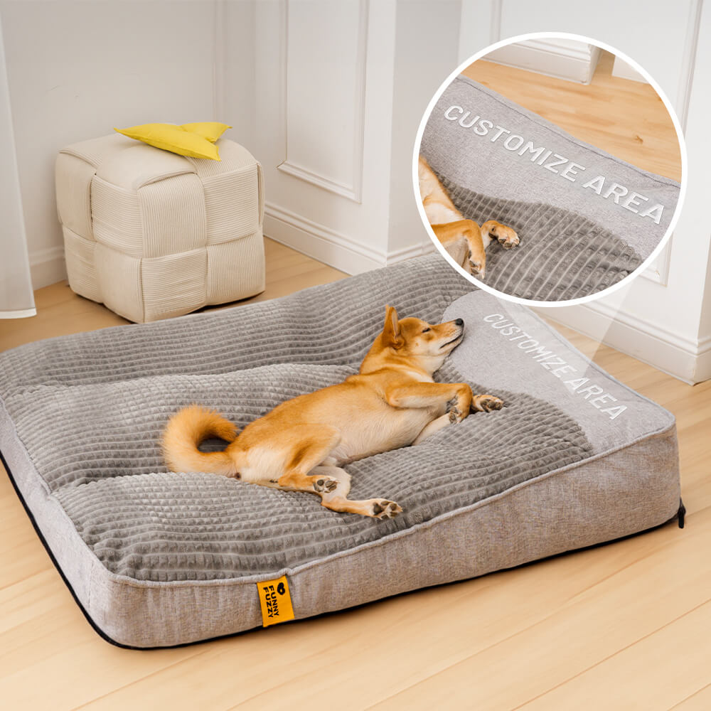 Customized Large Thick Scratch-resistant Spine Protection Orthopaedic Dog Cushion Bed
