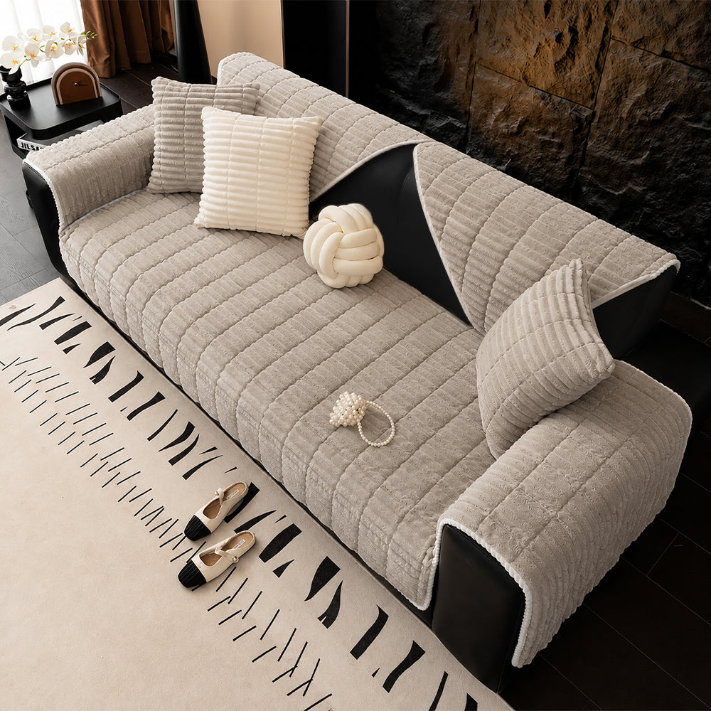 Waterproof Cozy Flannel Sofa Protection Non-Slip Couch Cover
